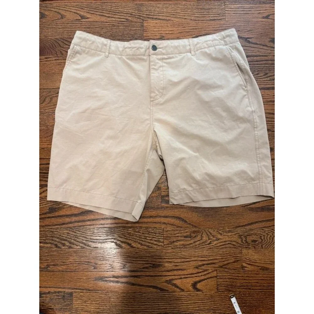 Faherty Brand All Day Shorts Khaki Tan Performance Stretch Men’s Size 38